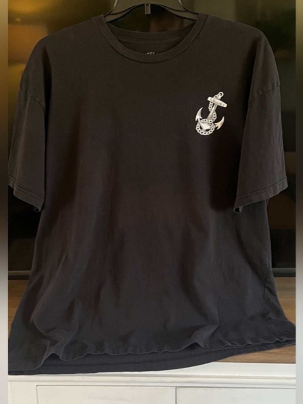 Cartel Ink Men's Black Anchor Graphic Crewneck T‑Shirt XXL